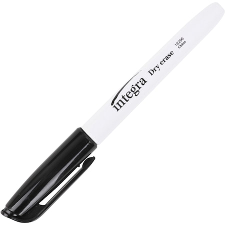 Integra Dry-Erase Markers, Fine Point, Black, PK12 ITA18296